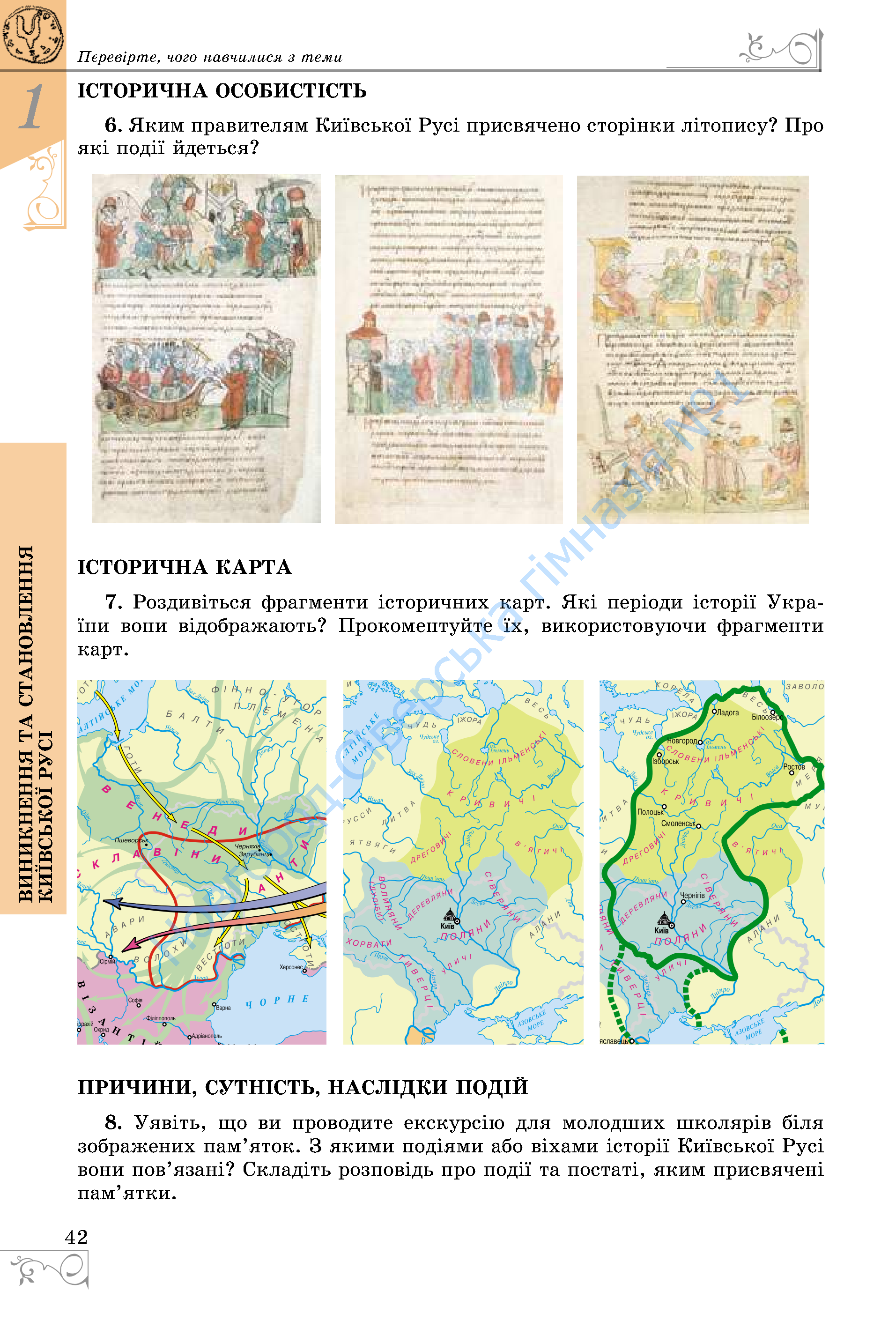 История украины 7. Історія України 7 клас підручник.